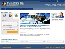 Tablet Screenshot of bransonworldradio.reservebranson.com
